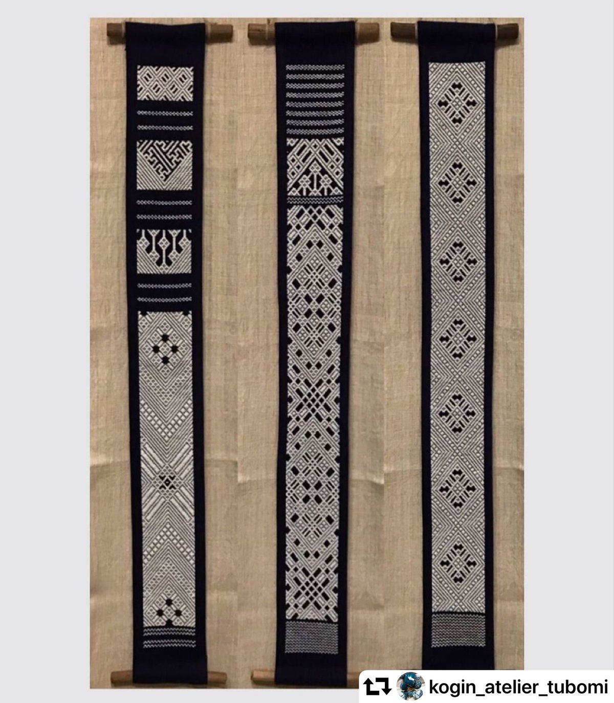 こぎん刺し大判タペストリー