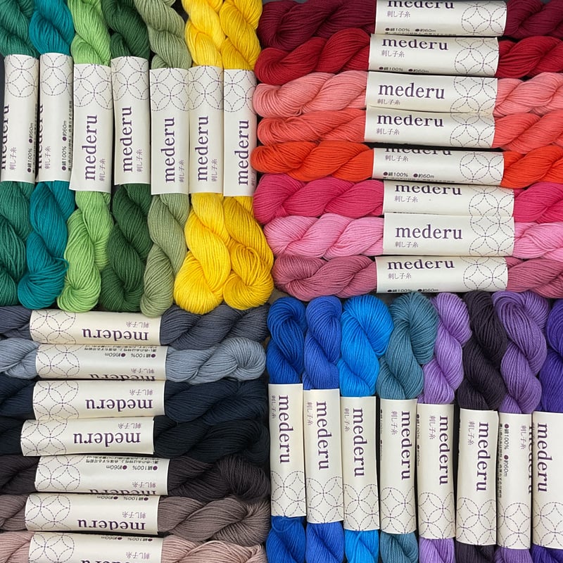 mederu刺し子糸 定番色 | 津軽工房社
