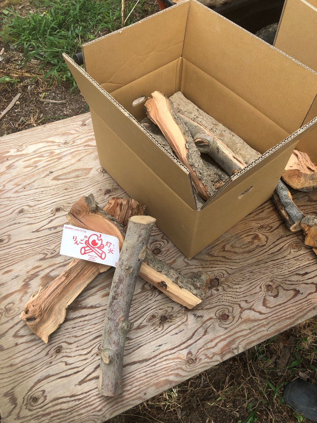 りんごの薪10kg 長野県産 (約40cm) 一箱 薪ストーブ・焚き火・BBQに