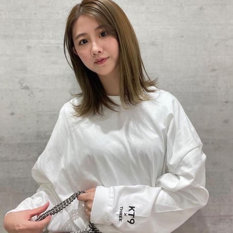 KT9×THREE long sleeve(White)
