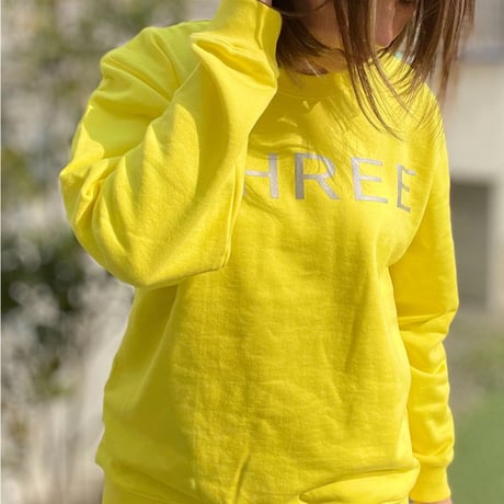 THREE  2nd reflector sweat yellow