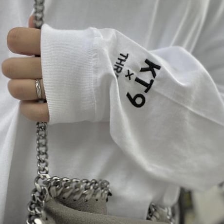 KT9×THREE long sleeve(White)