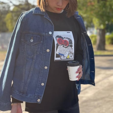 Kosuke Kawamura×three collage long sleeve  T-shirt