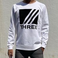 THREE felt logo sweat(White)