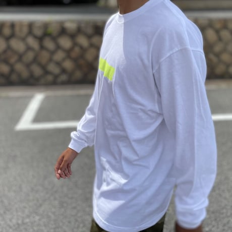 THREE Neon long sleeve(White)