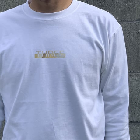 Gold Logo long sleeve(White)