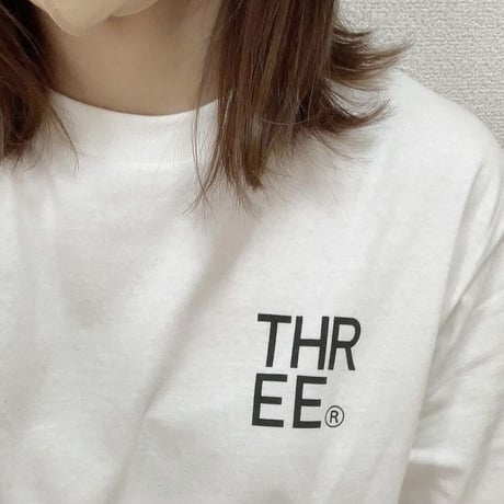 THREE®︎ Logo L/S T-shirt (White)