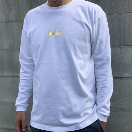 Gold Logo long sleeve(White)