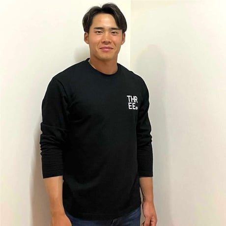 THREE®︎ Logo L/S T-Shirt (Black)
