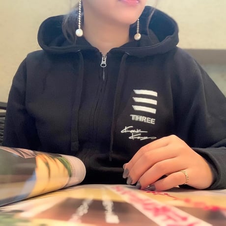 Kosuke Kawamura×three Collage Zip Hoodie