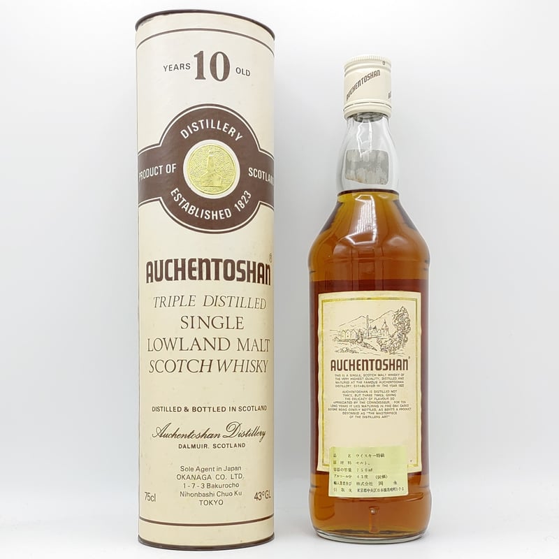 オーヘントッシャン10年　旧ラベル　箱付 特級 オーヘントッシャン 10年 AUCHENTOSHAN 10years old TRIPL
