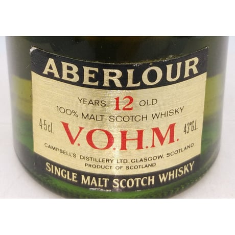 特級 アベラワー VOHM 12年　ABERLOUR V.O.H.M. 12years old 100% MALT SCOTCH WHISKY