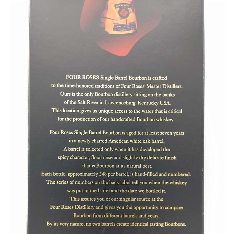 フォアローゼズ シングルバレル Four Roses SINGLE BARREL フォアローゼズ シングルバレル Four Roses SINGLE BARREL