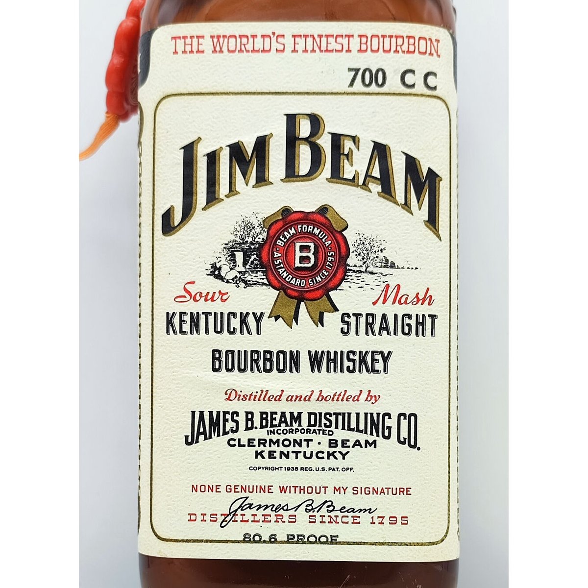 未開封JIM BEAM バーボンウイスキー　ジムビーム　1974 デザインボトル 未開封JIM BEAM バーボンウイスキージムビーム1974 デザインボトル