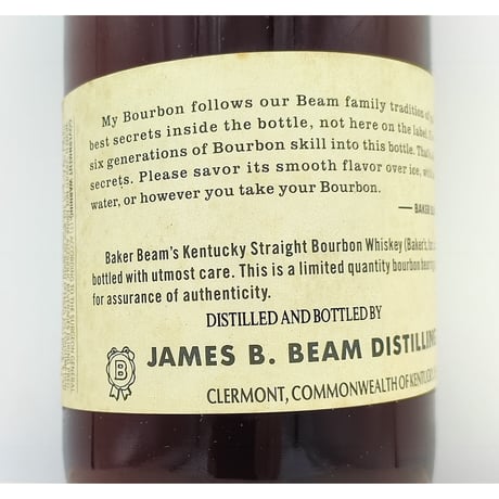 ベイカーズ7年　BAKER'S aged 7years 107proof KENTUCKY STRAIGHT BOURBON WHISKEY【Booker's Club】