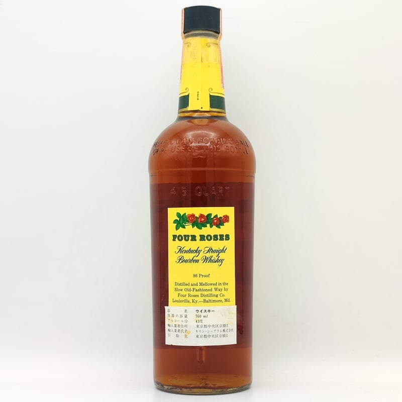 特級 フォアローゼズ 6年 Four Roses 6years old KENTUCKY ST 特級 フォアローゼズ 6年 Four Roses 6years old KENTUCKY ST
