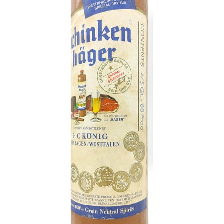 シンケンヘーガー スペシャル ドライ ジン　WESTFALEN STEINHAGEN Schinken hager ORIGINAL STEINHAGER SPECIAL DRY GIN