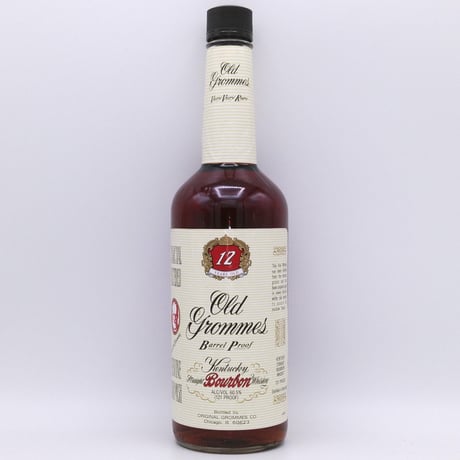 オールドグロームス 12年 バレルプルーフ　OLD GROMMES 12years old BARREL PROOF KENTUCKY STRAIGHT BOURBON WHISKEY