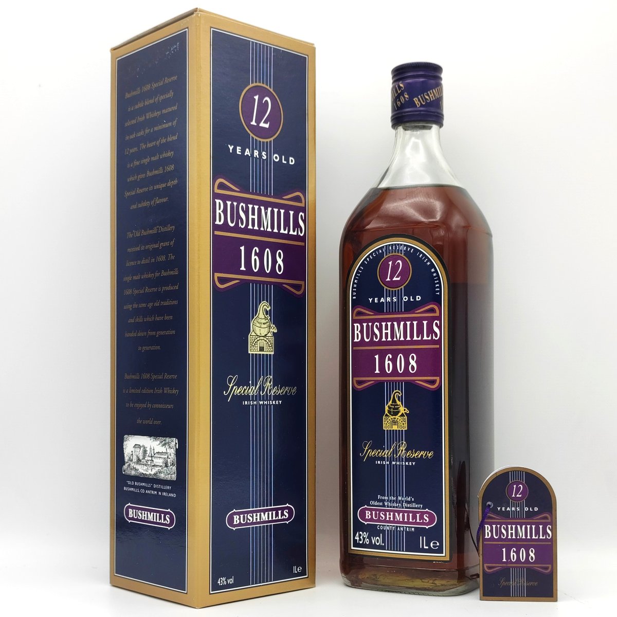 ウイスキー BUSHMILLS 1608 12 Years Old 1L ブッシュミルズ 12年 スペシャルリザーブ BUSHMILLS 1608