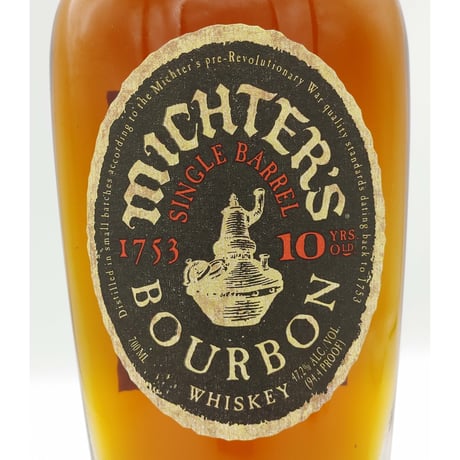 ミクターズ 10年 シングルバレル　MICHTER'S 10years old SINGLE BARREL BOURBON WHISKEY【Barrel No.L15L954】