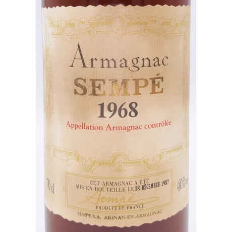 アルマニャック サンペ 1968　Armagnac SEMPE 1968-1987