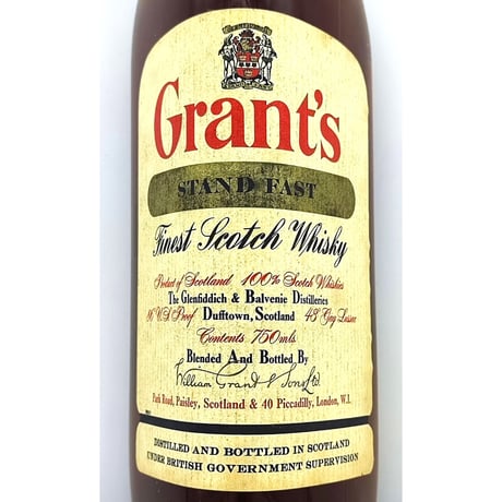 特級 グランツ スタンド ファスト ファイネスト スコッチ ウイスキー Grant's STAND FAST Finest Scotch Whisky