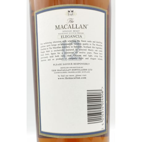 ザ マッカラン 12年 エレガンシア　The MACALLAN 12years old ELEGANCIA SINGLE MALT HIGHLAND SCOTCH WHISKY