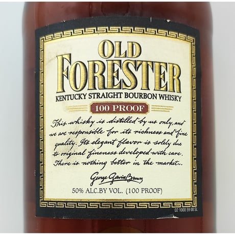 オールドフォレスター　OLD FORESTER 100 PROOF KENTUCKY STRAIGHT BOURBON WHISKEY