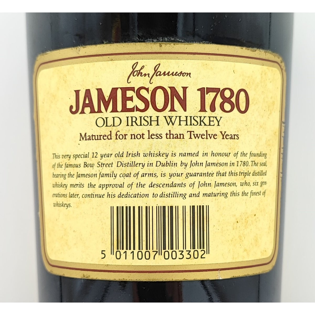 ジェムソン1780 12年 JAMESON 1780 OLD IRISH WHISKEY 12