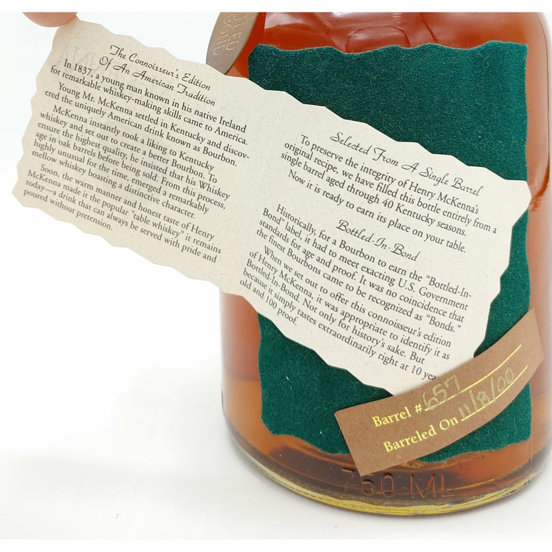 HENRY McKENNA SINGLE BARREL 10years old Kentuck