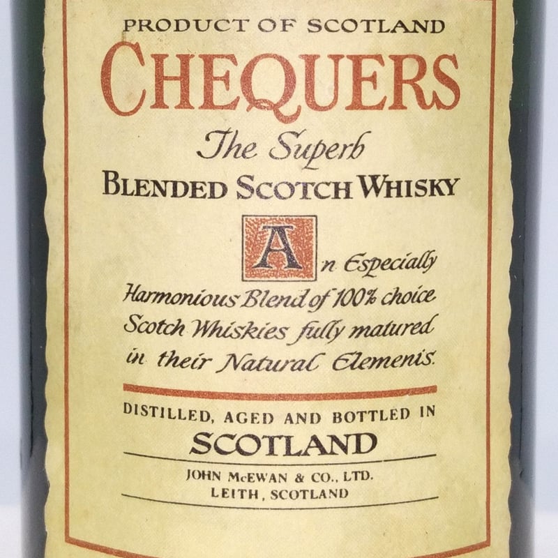 チェッカーズ ブレンデッド スコッチウイスキー CHEQUERS The Superb