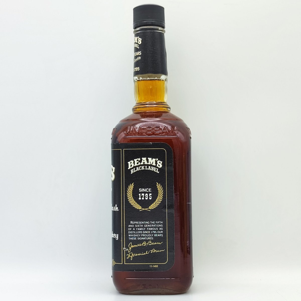 古酒　ビームス ブラックラベル 8年　バーボンウイスキー　1リットル ビームス ブラックラベル 8年 BEAM'S BLACK LABEL 8years old K