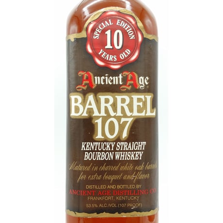 エンシェントエイジ 10年　Ancient Age Barrel 107 SPECIAL EDITION 10years old KENTUCKY STRAIGHT BOURBON WHISKEY