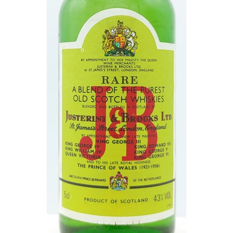 J&B RARE A BLEND OF THE PUREST OLD SCOTCH WHISKIES