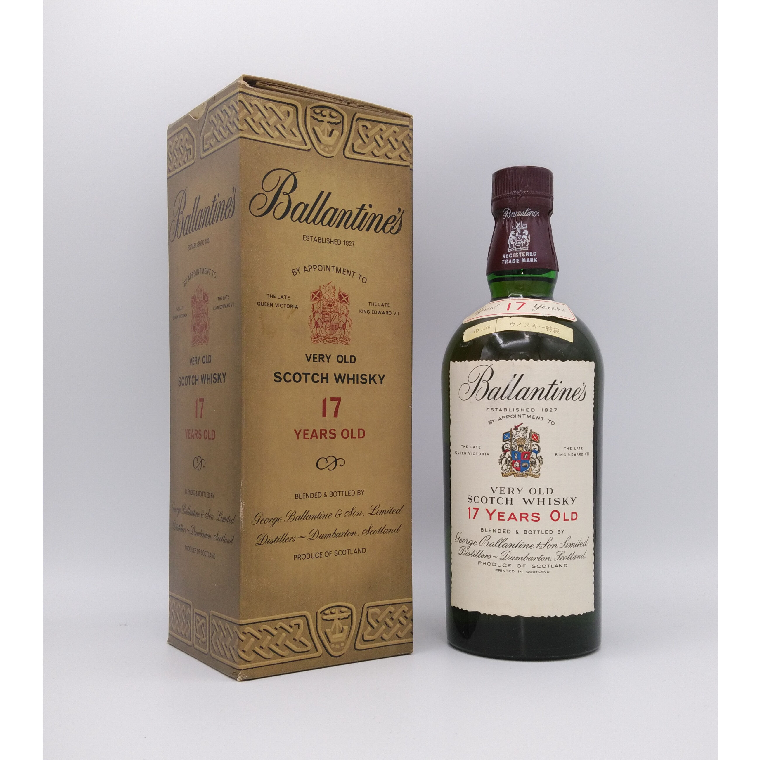 古酒ウイスキー　バランタイン　12年　ウイスキー　特級　赤青旗紋章　未開封 original