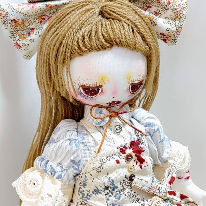 25cm布人形『リア』 血 自傷 | 魚水屋