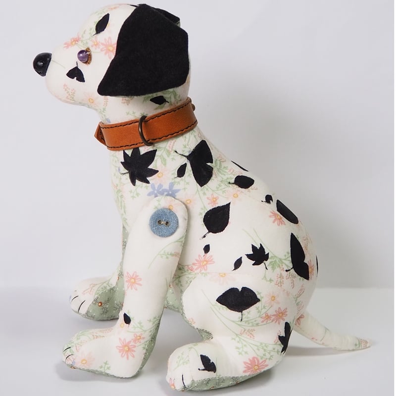 犬のぬいぐるみ ドット柄ドレス付き 犬用 ドット柄 ワンピース ハーネス リード S~XL (bonyndog