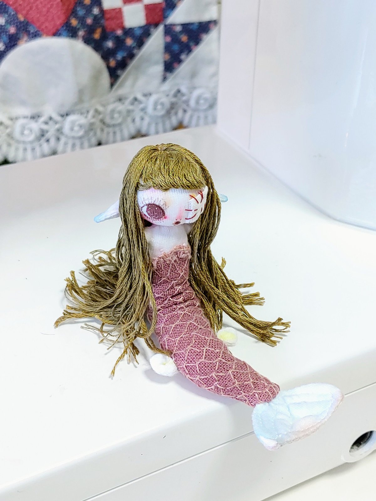 人魚の女の子 布人形 | 魚水屋 人魚の女の子 布人形 | 魚水屋