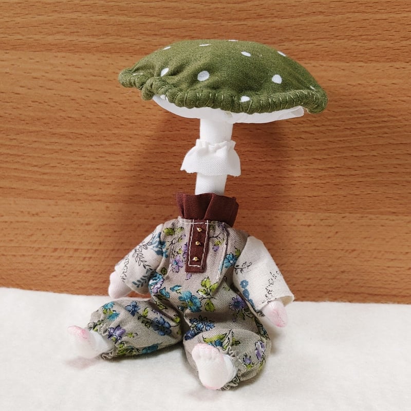 ①きのこ頭の布人形 | 魚水屋