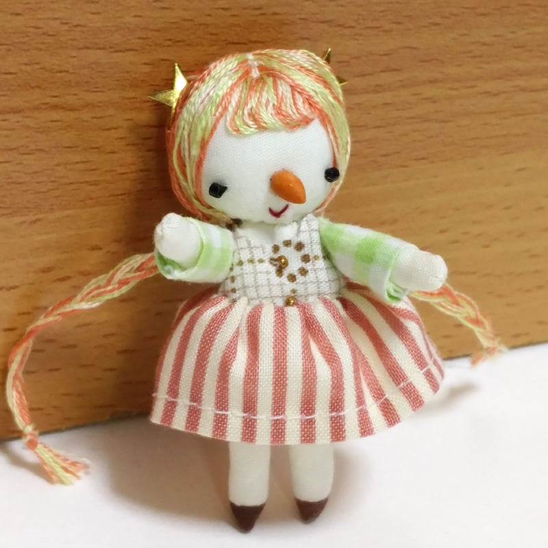 人参鼻のピンキーちゃん 小さな布人形 | 魚水屋