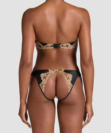 Coco de Mer Reina Quarter Cup Bra in Black/Gold