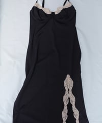Only Hearts Delicate Lace Rose Underwire Dress in Black/Parchment