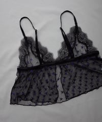 Star long bra in black