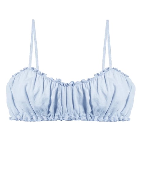 Only Hearts Organic Cotton Joey Bralette in Light Blue