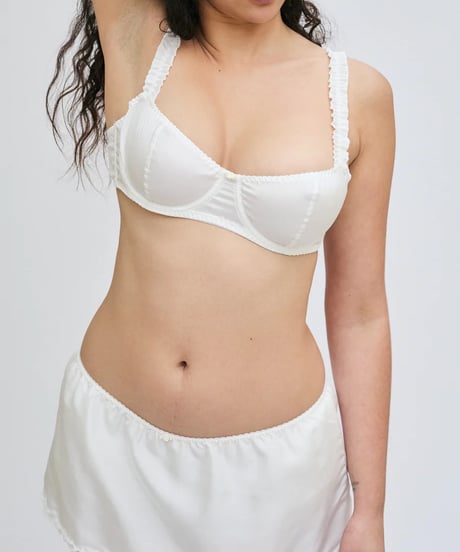 Fruity Booty x Hai Silk Frill Bra in White
