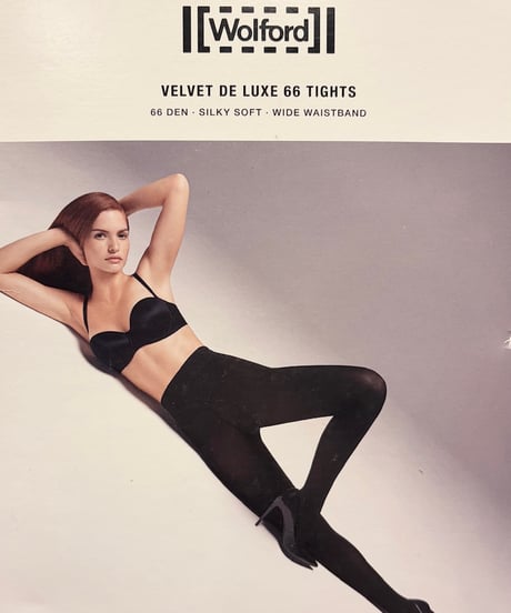 Wolford Velvet De luxe 66 Tights in Dark Green