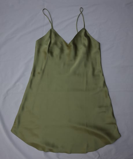 Luna di Seta Silk Slip Dress in Light green