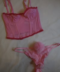 Mesh Bustier in Pink