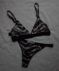 Love Stories Uma Comfortable Triangle Bralette in Zebra