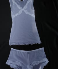 Only Hearts Tulle Lace Empire Tank in White
